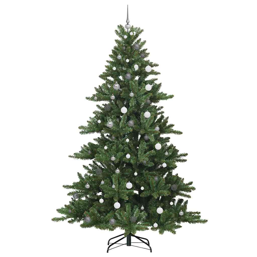 vidaXL Artificial Hinged Christmas Tree Green 240 cm PVC and Steel - 51892