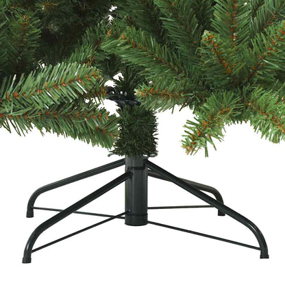 vidaXL Artificial Hinged Christmas Tree Green 240 cm PVC and Steel - 51893