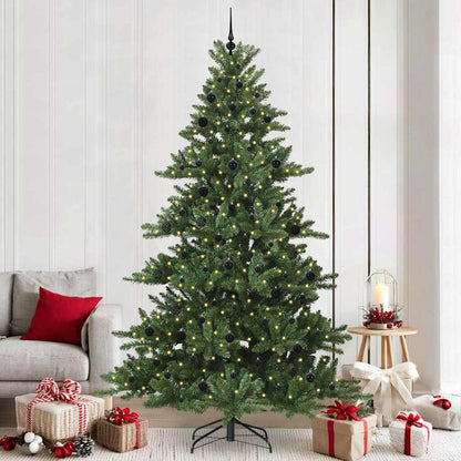 vidaXL Artificial Hinged Christmas Tree Green 240 cm PVC and Steel - 51893