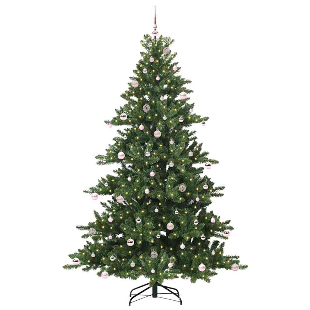 vidaXL Artificial Hinged Christmas Tree Green 240 cm PVC and Steel - 51900