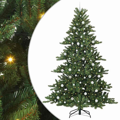vidaXL Artificial Hinged Christmas Tree Green 240 cm PVC and Steel - 51911