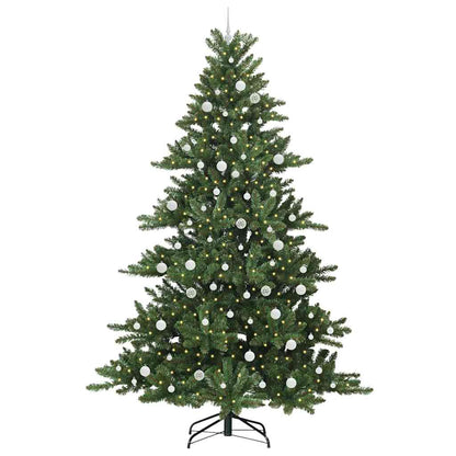 vidaXL Artificial Hinged Christmas Tree Green 240 cm PVC and Steel - 51911