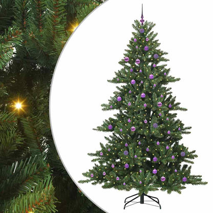 vidaXL Artificial Hinged Christmas Tree Green 240 cm PVC and Steel - 51918
