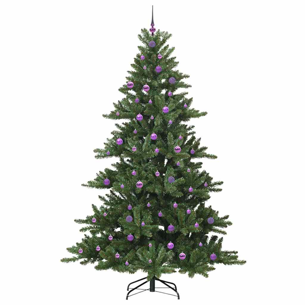 vidaXL Artificial Hinged Christmas Tree Green 240 cm PVC and Steel - 51918