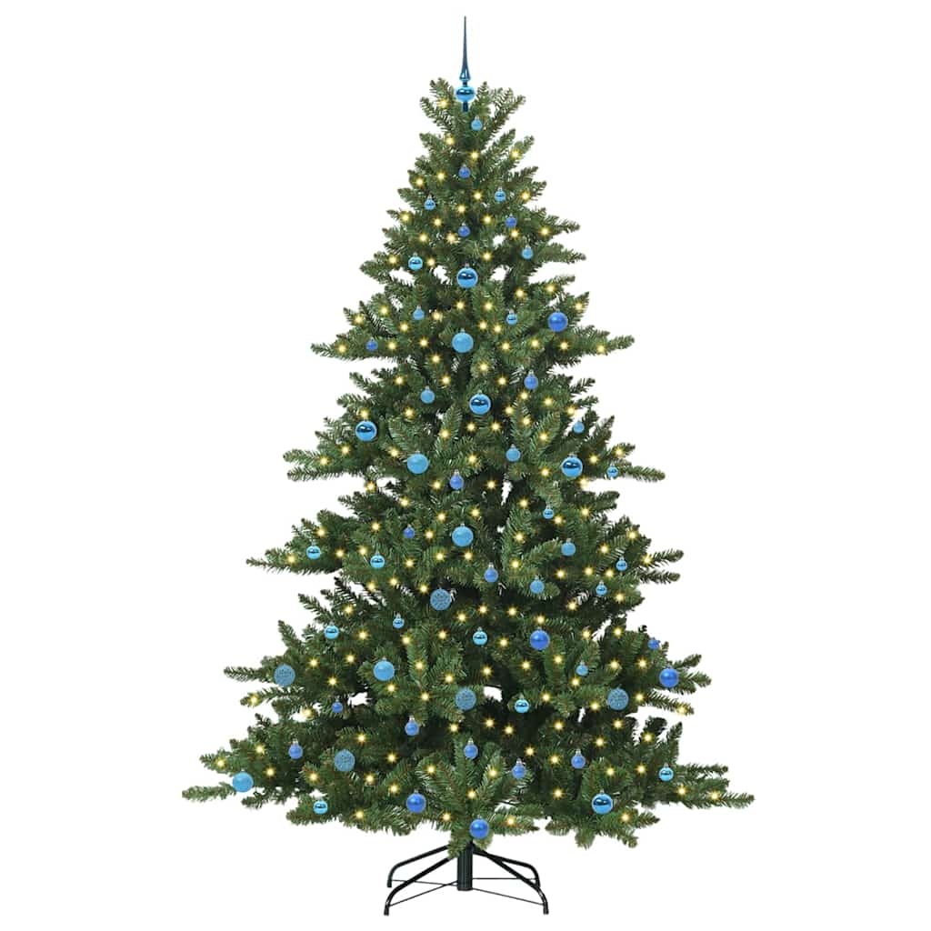 vidaXL Artificial Hinged Christmas Tree Green 240 cm PVC and Steel - 51927