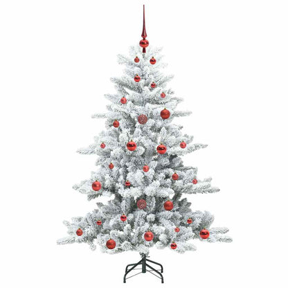 vidaXL Artificial Hinged Christmas Tree White 150 cm PVC and Steel - 51935
