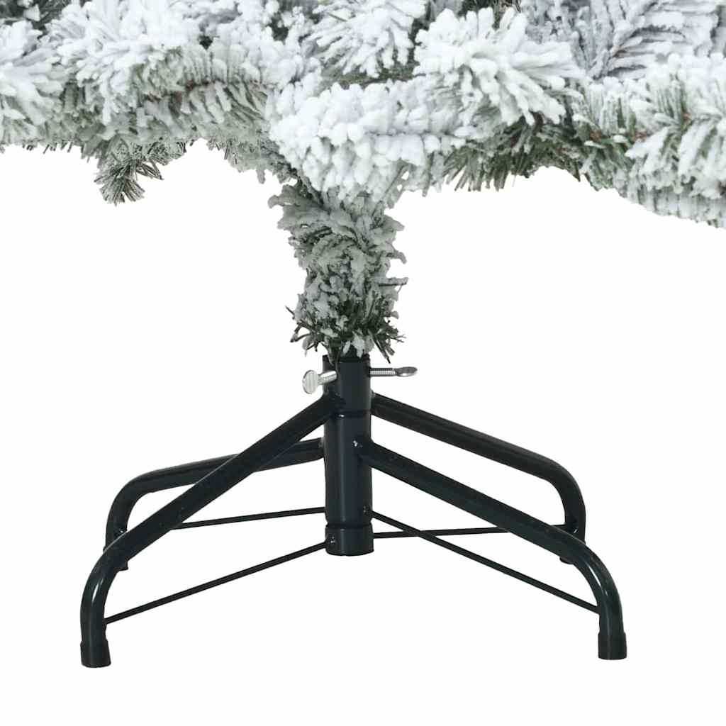 vidaXL Artificial Hinged Christmas Tree White 150 cm PVC and Steel - 51944