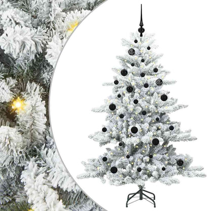 vidaXL Artificial Hinged Christmas Tree White 150 cm PVC and Steel - 51944