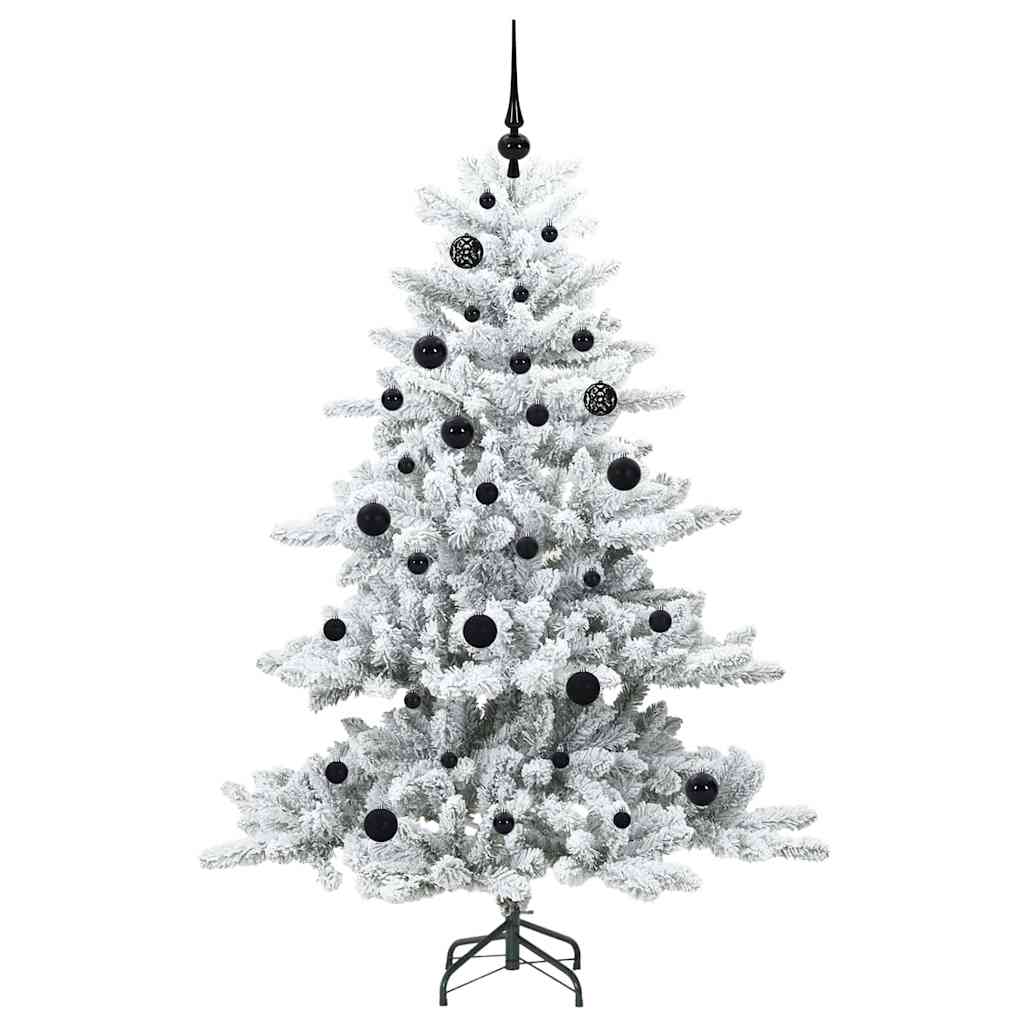 vidaXL Artificial Hinged Christmas Tree White 150 cm PVC and Steel - 51944