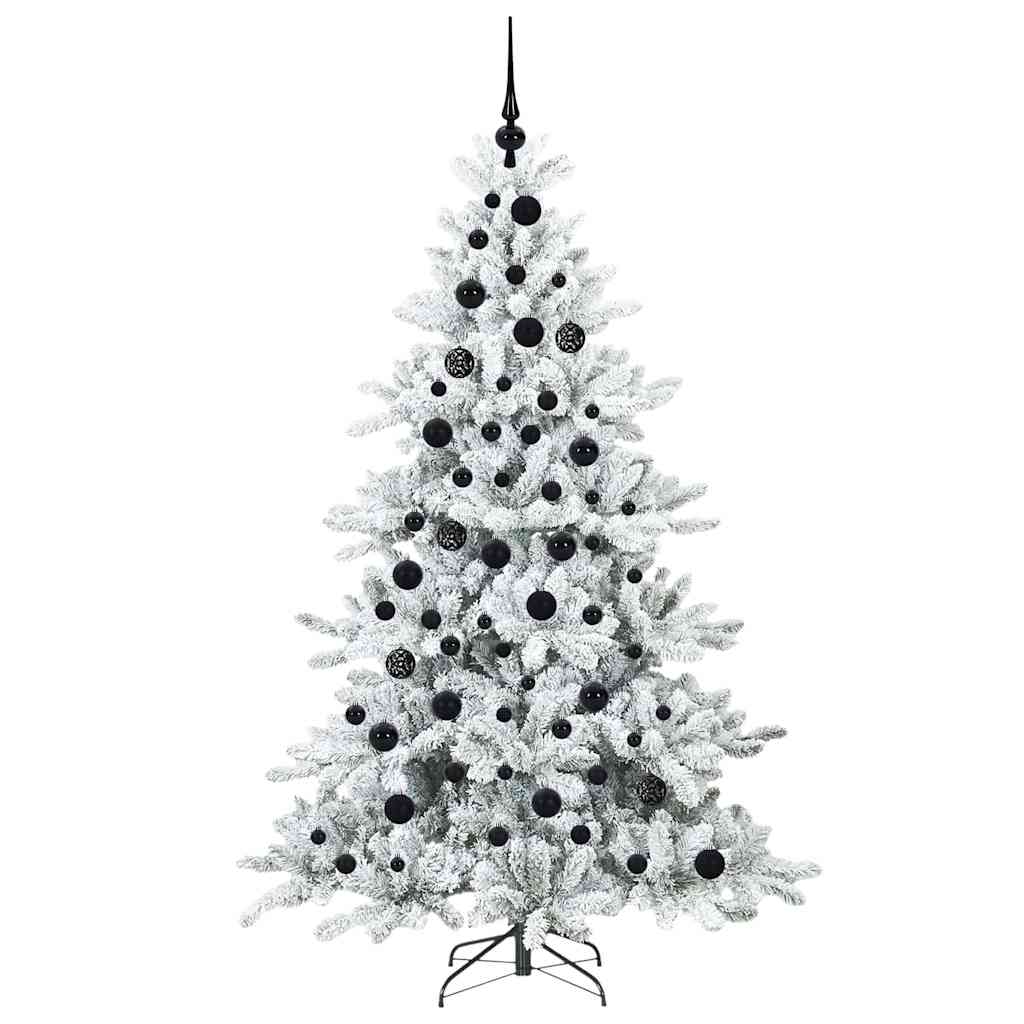 vidaXL Artificial Hinged Christmas Tree White 180 cm PVC and Steel - 52002