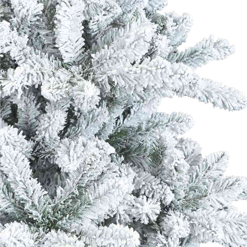 vidaXL Artificial Hinged Christmas Tree White 180 cm PVC and Steel - 52003