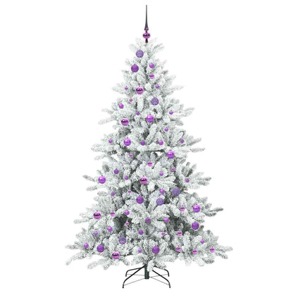 vidaXL Artificial Hinged Christmas Tree White 180 cm PVC and Steel - 52016
