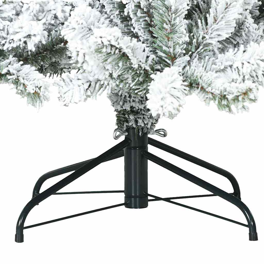 vidaXL Artificial Hinged Christmas Tree White 180 cm PVC and Steel - 52020