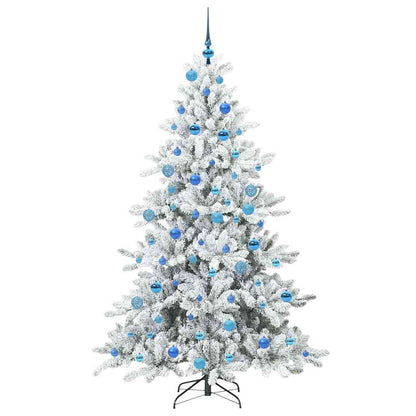 vidaXL Artificial Hinged Christmas Tree White 180 cm PVC and Steel - 52020