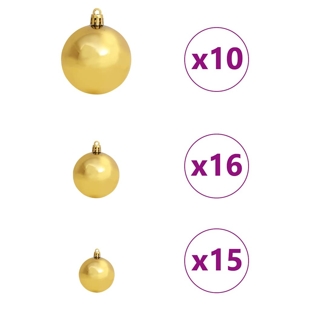 vidaXL Artificial Hinged Christmas Tree White 210 cm PVC and Steel - 52042