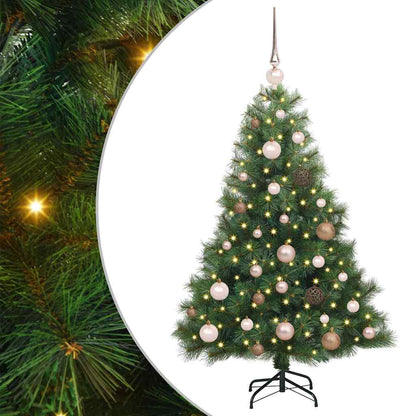 vidaXL Artificial Christmas Tree with 150 LEDs Green 120 cm PE and PVC - 52082