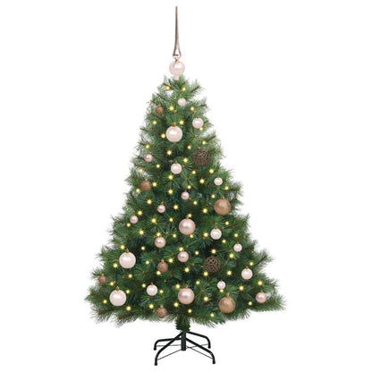 vidaXL Artificial Christmas Tree with 150 LEDs Green 120 cm PE and PVC - 52082