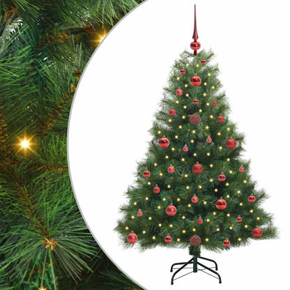 vidaXL Artificial Christmas Tree with 150 LEDs Green 120 cm PE and PVC - 52091