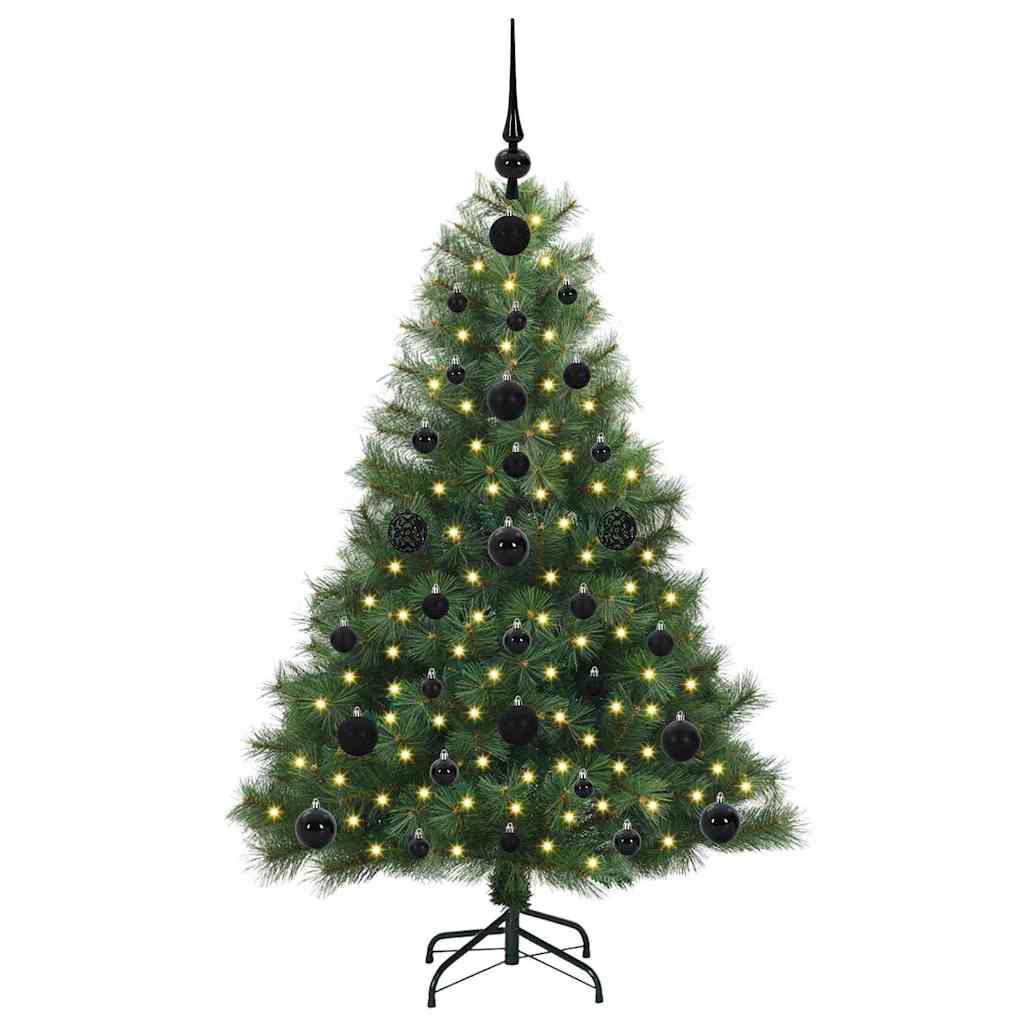 vidaXL Artificial Christmas Tree with 150 LEDs Green 120 cm PE and PVC - 52092