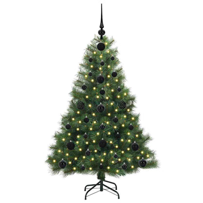 vidaXL Artificial Christmas Tree with 150 LEDs Green 120 cm PE and PVC - 52092