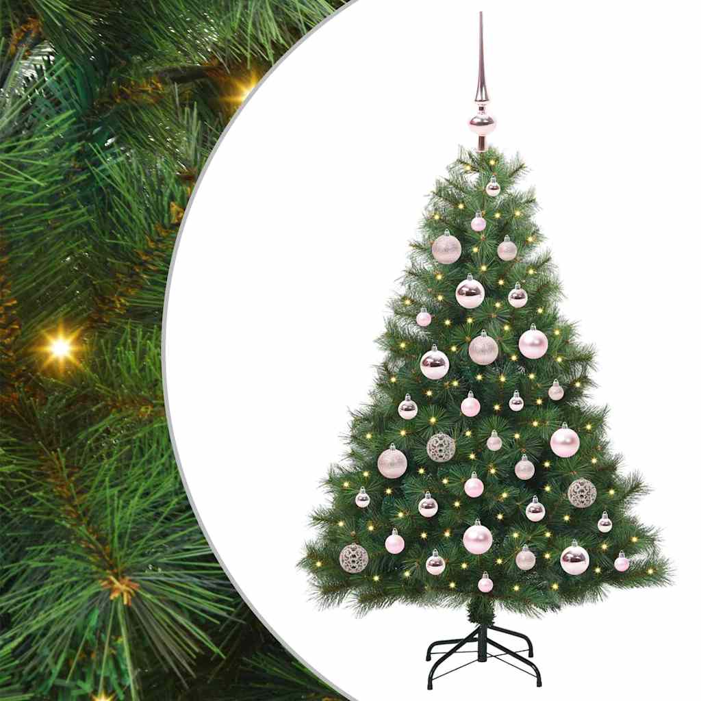 vidaXL Artificial Christmas Tree with 150 LEDs Green 120 cm PE and PVC - 52105