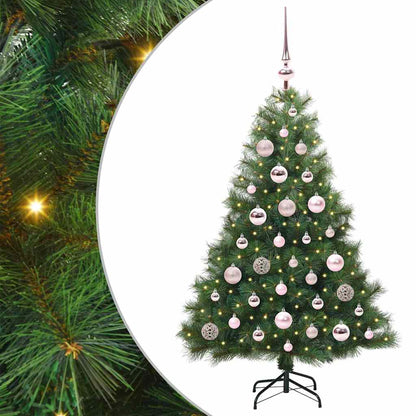 vidaXL Artificial Christmas Tree with 150 LEDs Green 120 cm PE and PVC - 52105