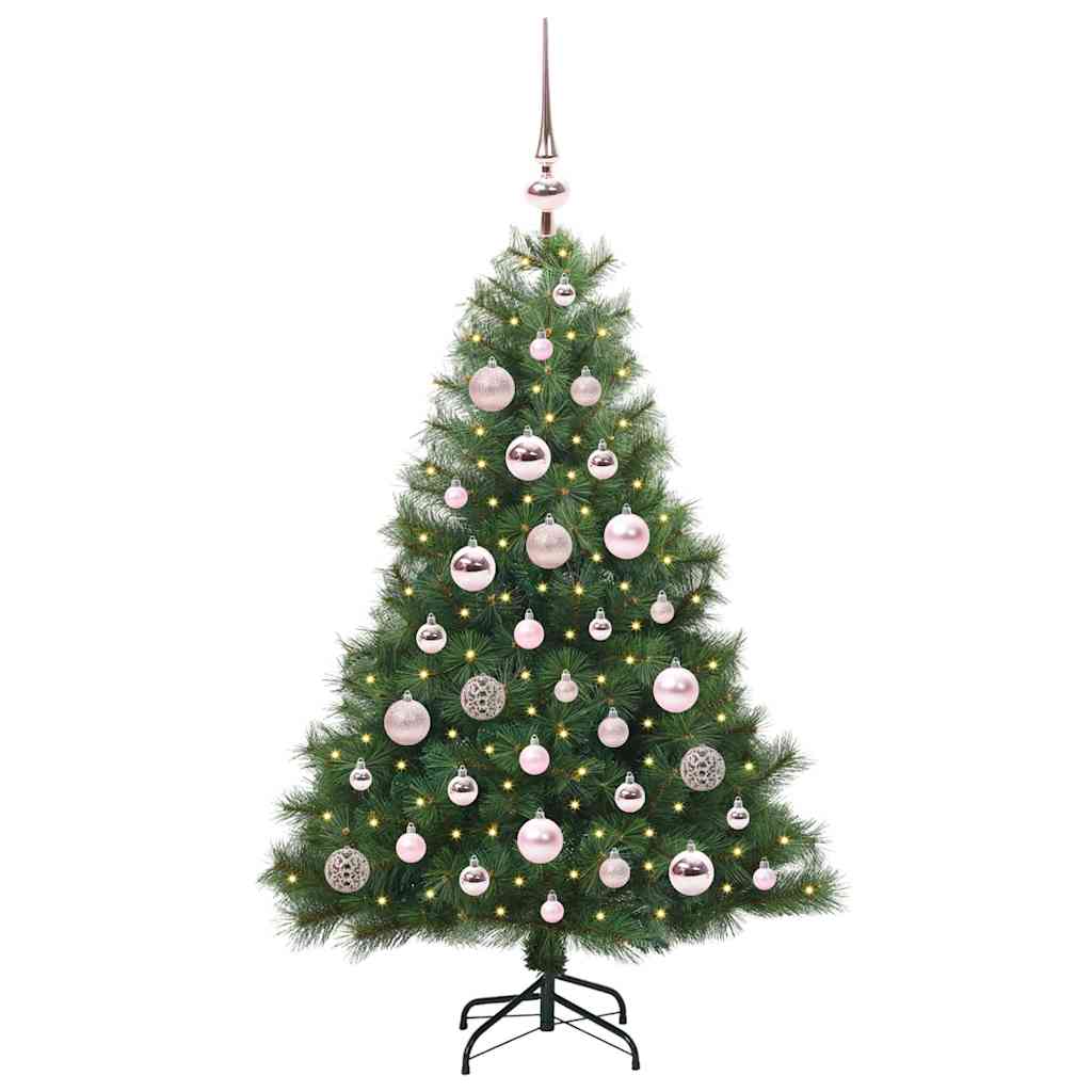 vidaXL Artificial Christmas Tree with 150 LEDs Green 120 cm PE and PVC - 52105