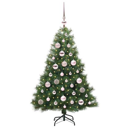 vidaXL Artificial Christmas Tree with 150 LEDs Green 120 cm PE and PVC - 52105
