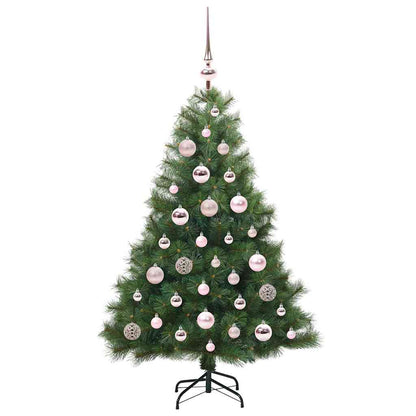 vidaXL Artificial Christmas Tree with 150 LEDs Green 120 cm PE and PVC - 52105