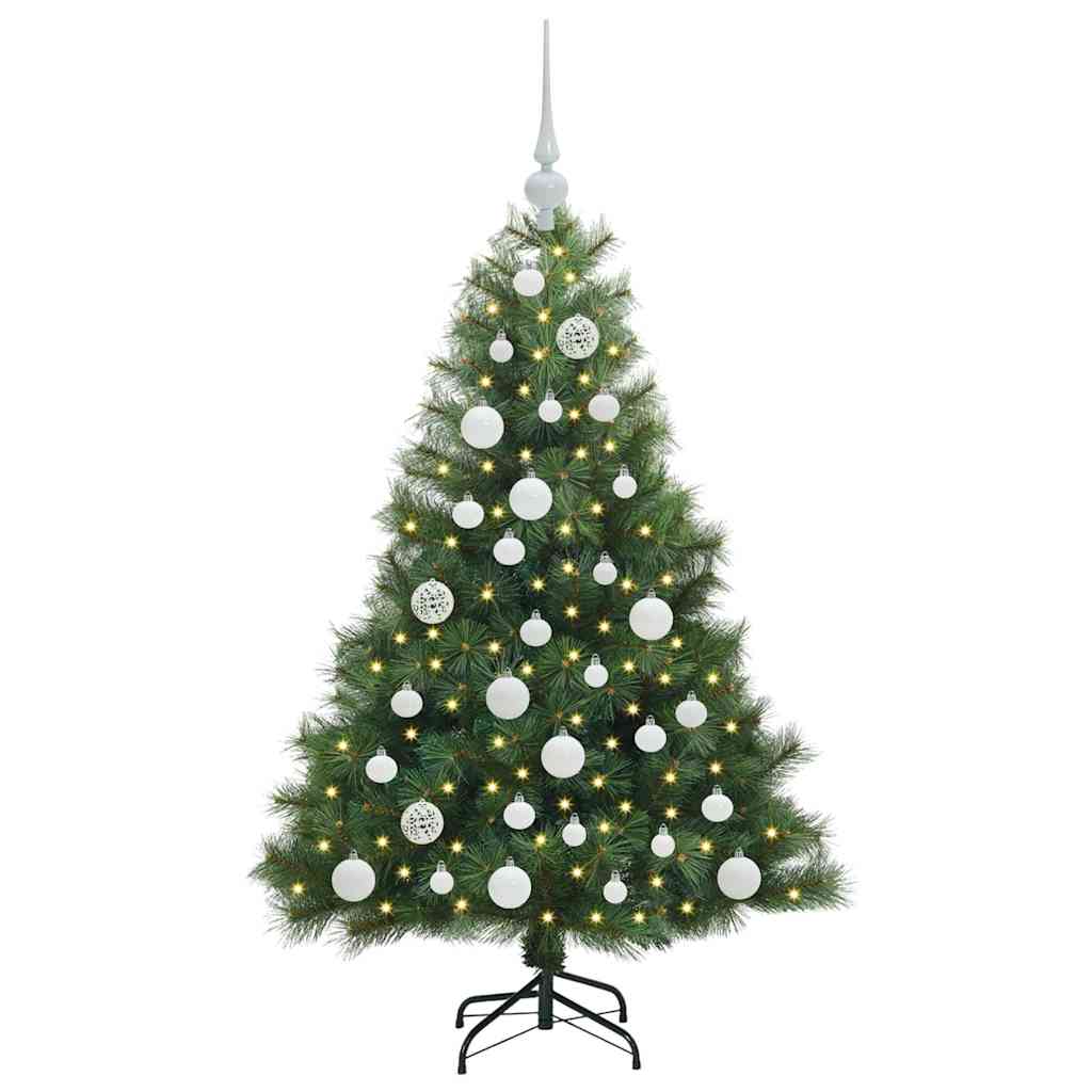 vidaXL Artificial Christmas Tree with 150 LEDs Green 120 cm PE and PVC - 52107