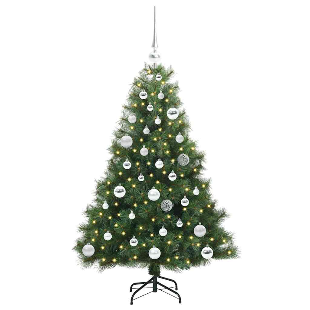 vidaXL Artificial Christmas Tree with 150 LEDs Green 120 cm PE and PVC - 52125