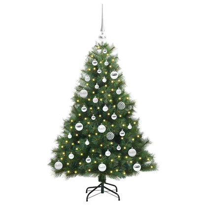 vidaXL Artificial Christmas Tree with 150 LEDs Green 120 cm PE and PVC - 52125
