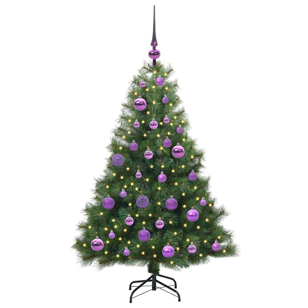 vidaXL Artificial Christmas Tree with 150 LEDs Green 120 cm PE and PVC - 52126