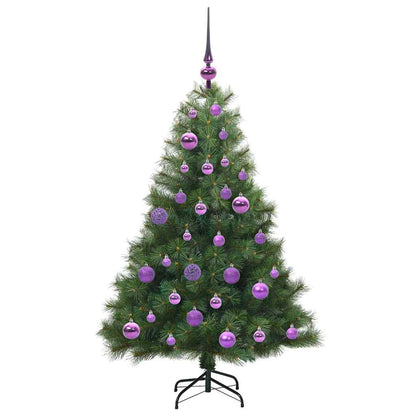 vidaXL Artificial Christmas Tree with 150 LEDs Green 120 cm PE and PVC - 52126