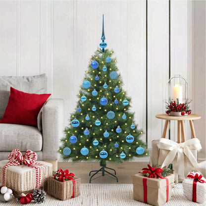 vidaXL Artificial Christmas Tree with 150 LEDs Green 120 cm PE and PVC - 52129