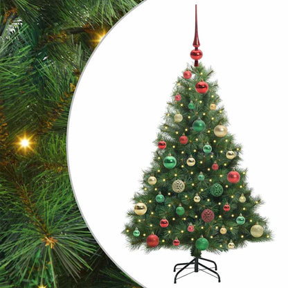 vidaXL Artificial Christmas Tree with 150 LEDs Green 120 cm PE and PVC - 52130
