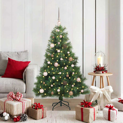 vidaXL Artificial Christmas Tree with 150 LEDs Green 150 cm PE and PVC - 52144