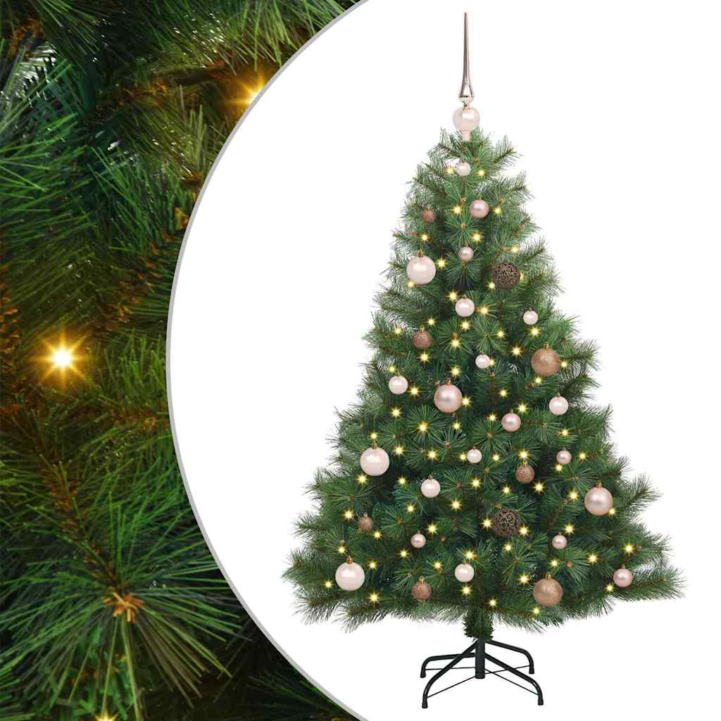 vidaXL Artificial Christmas Tree with 150 LEDs Green 150 cm PE and PVC - 52144