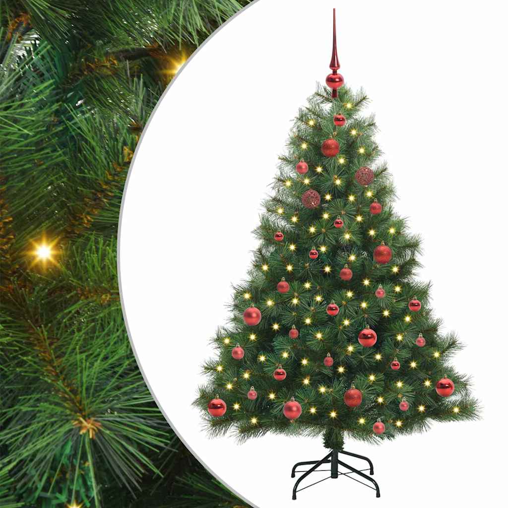 vidaXL Artificial Christmas Tree with 150 LEDs Green 150 cm PE and PVC - 52145