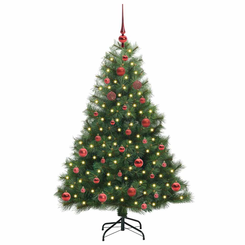 vidaXL Artificial Christmas Tree with 150 LEDs Green 150 cm PE and PVC - 52145