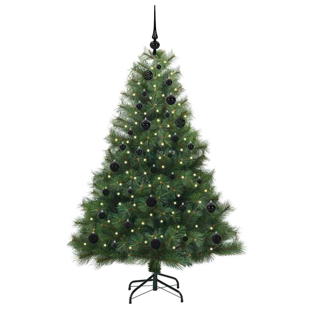 vidaXL Artificial Christmas Tree with 150 LEDs Green 150 cm PE and PVC - 52150