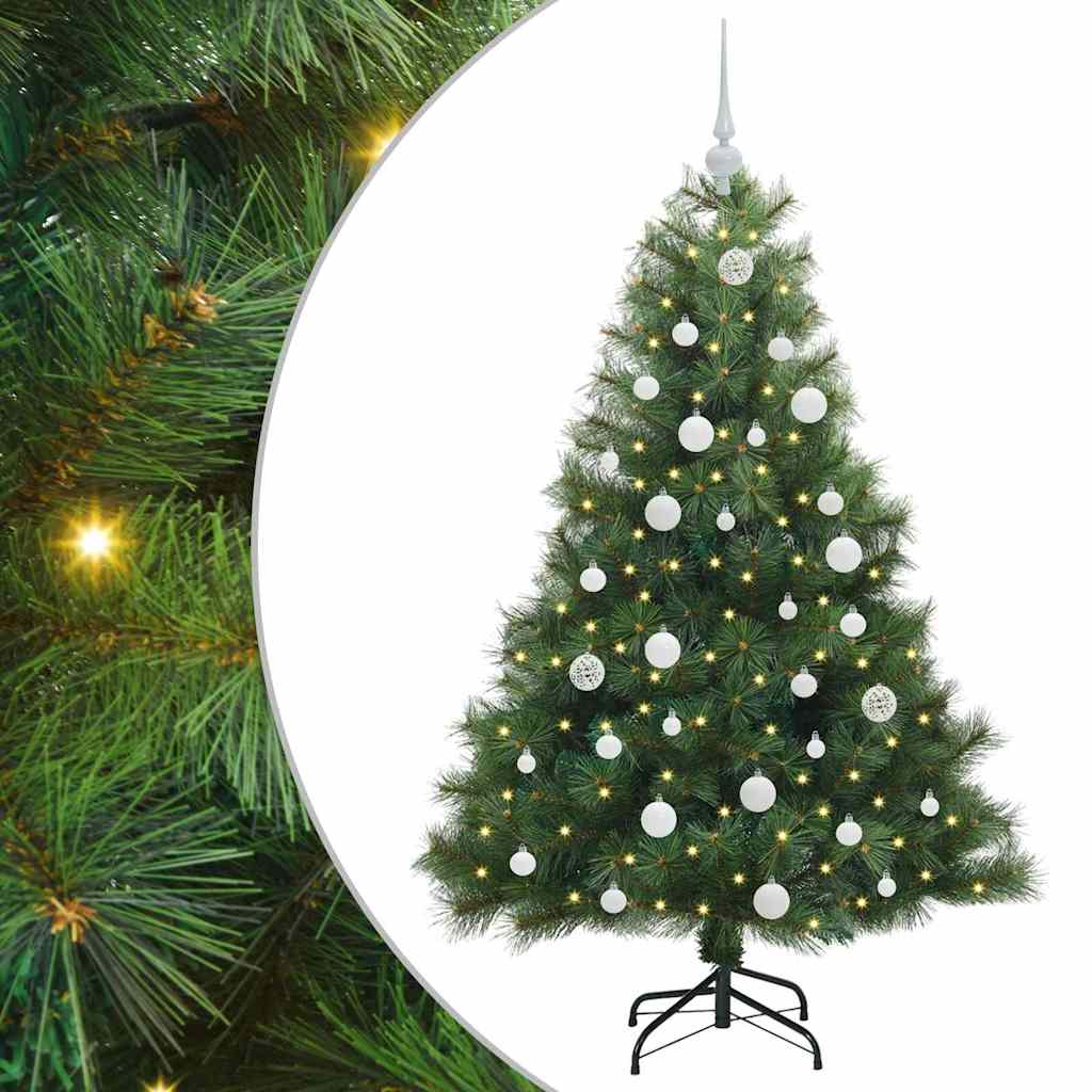 vidaXL Artificial Christmas Tree with 150 LEDs Green 150 cm PE and PVC - 52170