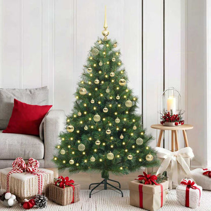 vidaXL Artificial Christmas Tree with 150 LEDs Green 150 cm PE and PVC - 52171