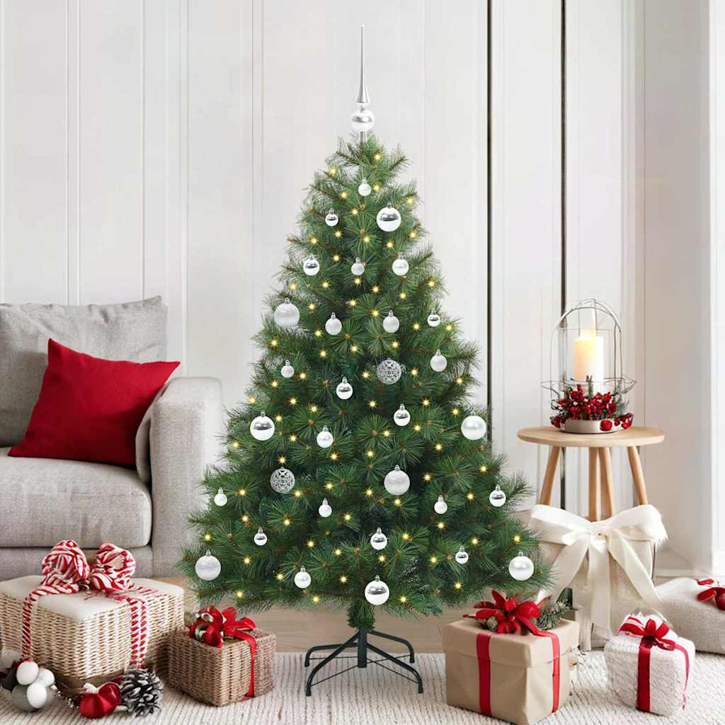 vidaXL Artificial Christmas Tree with 150 LEDs Green 150 cm PE and PVC - 52265