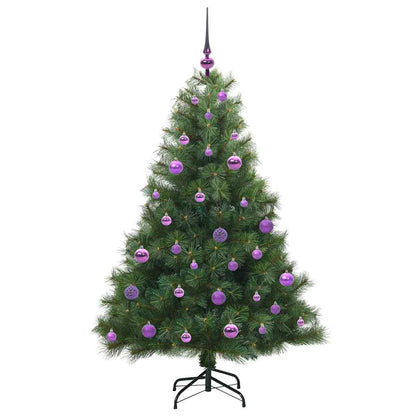 vidaXL Artificial Christmas Tree with 150 LEDs Green 150 cm PE and PVC - 52268