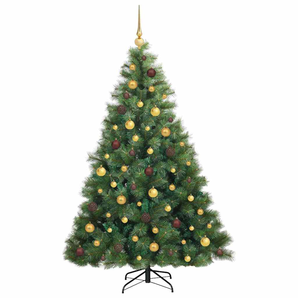 vidaXL Artificial Christmas Tree with 300 LEDs Green 180 cm PE and PVC - 52302