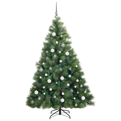 vidaXL Artificial Christmas Tree with 300 LEDs Green 180 cm PE and PVC - 52307