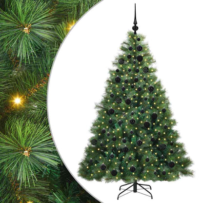 vidaXL Artificial Christmas Tree with 300 LEDs Green 180 cm PE and PVC - 52308