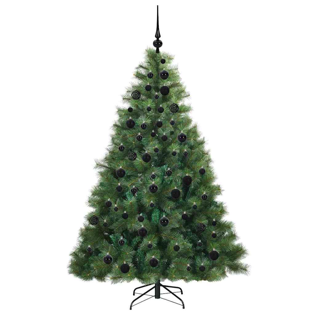 vidaXL Artificial Christmas Tree with 300 LEDs Green 180 cm PE and PVC - 52308