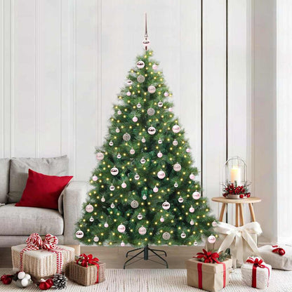 vidaXL Artificial Christmas Tree with 300 LEDs Green 180 cm PE and PVC - 52317